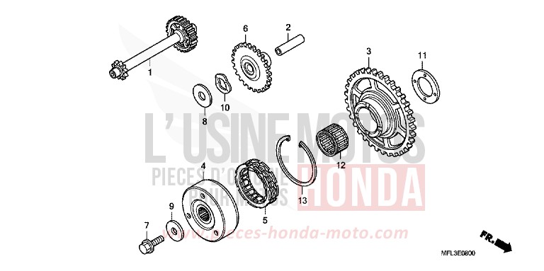 STARTING CLUTCH for CBR1000RR Fireblade PEARL SUNBEAM WHITE (NHA66HA) from 2010